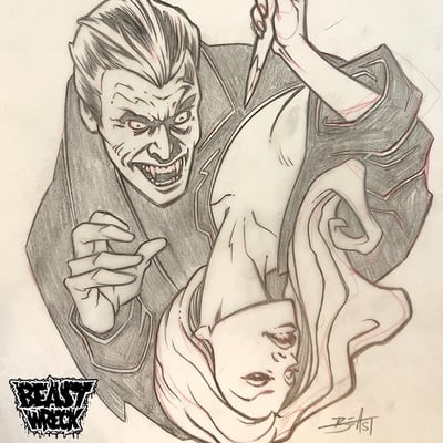 Creepy co. vampire pencil art - Thumbnail 4