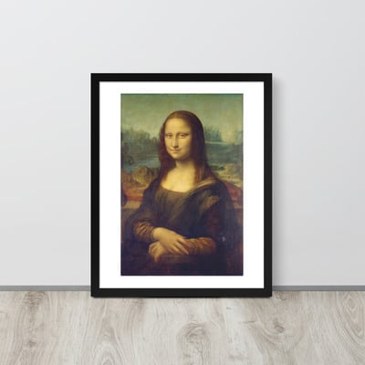 The mona lisa by leonardo da vinci painting framed poster