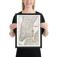 Vintage Map of New York Manhattan Framed poster - Thumbnail 3
