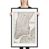 Vintage Map of New York Manhattan Framed poster - Thumbnail 6