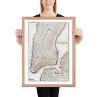 Vintage Map of New York Manhattan Framed poster - Thumbnail 12