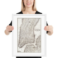 Vintage Map of New York Manhattan Framed poster - Thumbnail 18