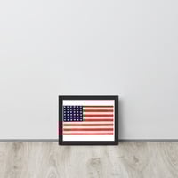 Vintage American Flag United States Framed poster - Thumbnail 1