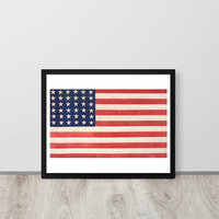 Vintage American Flag United States Framed poster - Thumbnail 5