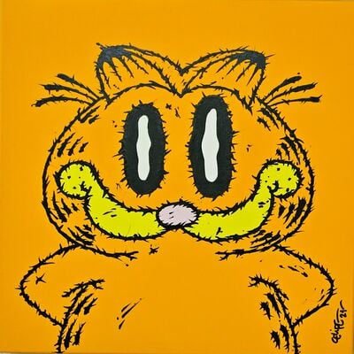 📺 painting "corrupted orange cat i" by celipe perroloco