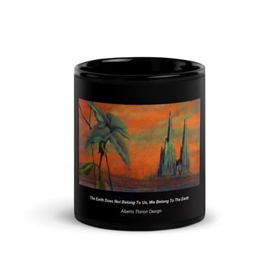 Black glossy mug, black ceramic mug, mugs lover, cafe, mugs lover