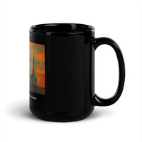 Black Glossy Mug, black ceramic mug, mugs lover, cafe, mugs lover - Thumbnail 4