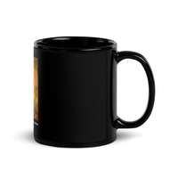 Black Glossy Mug,coffee mugs, design mugs,black mugs, - Thumbnail 1
