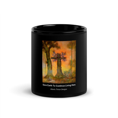 Black Glossy Mug,coffee mugs, design mugs,black mugs,