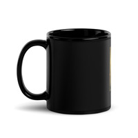 Black Glossy Mug, black ceramic mug, mug lover, cafe  - Thumbnail 2