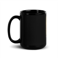 Black Glossy Mug, black ceramic mug, mug lover, cafe  - Thumbnail 3