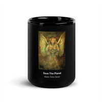 Black Glossy Mug, black ceramic mug, mug lover, cafe  - Thumbnail 5