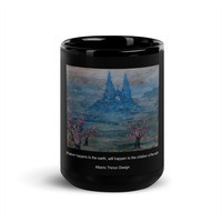 Black Glossy Mug,coffee mugs, design mugs,black mugs, - Thumbnail 5