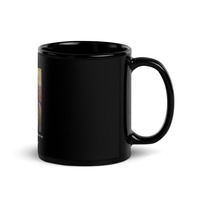 Black Glossy Mug,coffee mugs, design mugs,black mugs, - Thumbnail 1