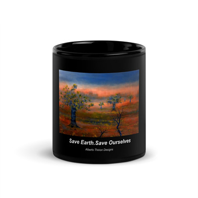 Black glossy mug,coffee mug design.