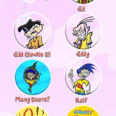 Ed boys button set - ed, edd, n eddy - Thumbnail 4