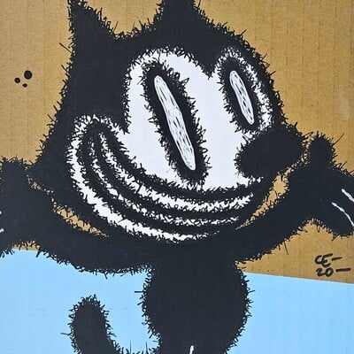 📺drawing by celipe perroloco "corrupted black cat"  - Thumbnail 4