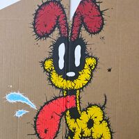 📺 Diptych Paintings by Celipe Perroloco "Orange Cat & Happy Dog"   - Thumbnail 4