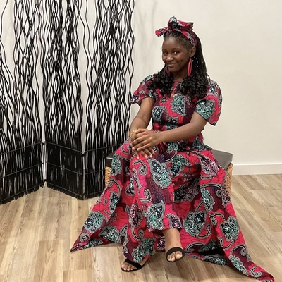 Pants set w/ attached skirt tail