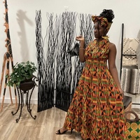 Kente raceback dress - Thumbnail 2