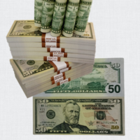 Prop Money 6 Kinds ( $100+$50+ $20+ $10 +$5 +$1) Assorted 175 Pieces fake dollar,video,gifts,poker Double sided.Full print - Thumbnail 2