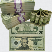 Fake Bill 200 Pieces X ( $100+$50+ $20+ $10 +$5 +$1) 6 Kinds for Pranks  Double sided fake bills - Thumbnail 3