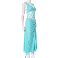 Lace hollow see-through open back gathered drawstring hip suit - Thumbnail 5