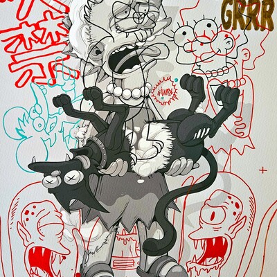 A3 handfinished print crossover by judas arrieta and dhani barragan "lisa" 