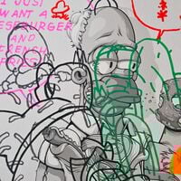 A3 Handfinished Print Crossover by Judas Arrieta and Dhani Barragan "Homer"  - Thumbnail 1