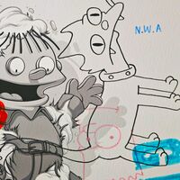 A3 Handfinished Print Crossover by Judas Arrieta and Dhani Barragan "Wiggum"  - Thumbnail 1