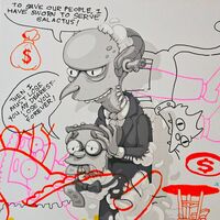 A3 Handfinished Print Crossover by Judas Arrieta and Dhani Barragan "Mr.Burns"  - Thumbnail 1