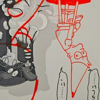 A3 Handfinished Print Crossover by Judas Arrieta and Dhani Barragan "Mr.Burns"  - Thumbnail 2