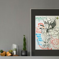 A3 Handfinished Print Crossover by Judas Arrieta and Dhani Barragan "Marge"  - Thumbnail 4