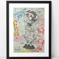 A3 Handfinished Print Crossover by Judas Arrieta and Dhani Barragan "Milhouse"  - Thumbnail 5