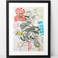 A3 Handfinished Print Crossover by Judas Arrieta and Dhani Barragan "Wiggum"  - Thumbnail 4