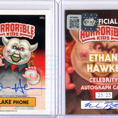Horrorible kids ethan hawke - celebrity auto card