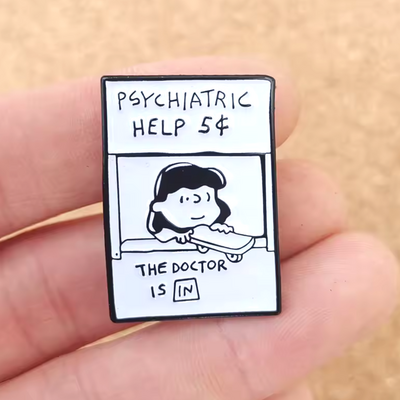 *free shipping*psychiatric help 5c lucy pin  - Thumbnail 2