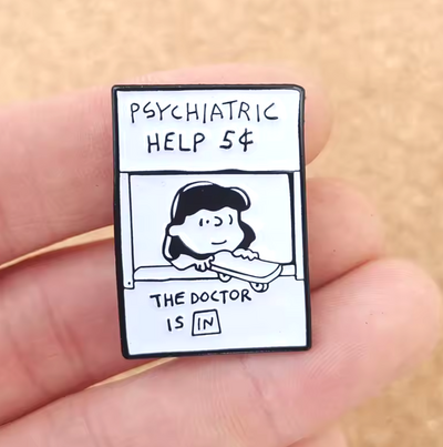 *Free Shipping*PSYCHIATRIC HELP 5c LUCY PIN 