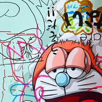 A3 Handfinished Print Crossover by Judas Arrieta and Dhani Barragan "Dora Coral"  - Thumbnail 1