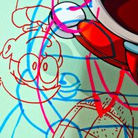 A3 Handfinished Print Crossover by Judas Arrieta and Dhani Barragan "Dora Coral"  - Thumbnail 3