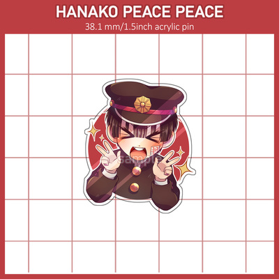 Hanako Peace Peace Acrylic Pin