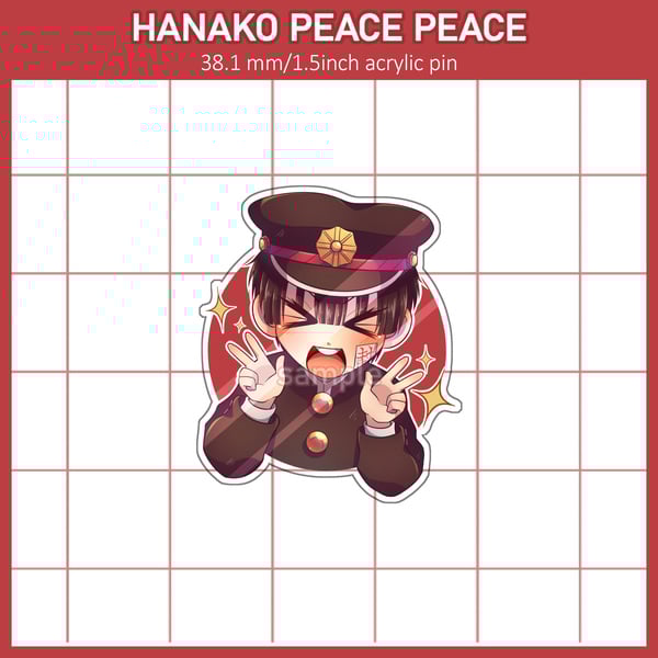 Hanako Peace Peace Acrylic Pin