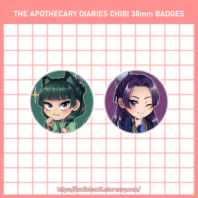 The apothecary diaries chibi badges