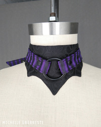 OOAK Bloodlines Choker - Purple Stripe/Brocade - Thumbnail 1