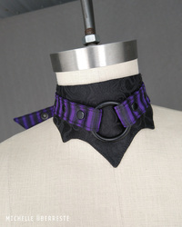 OOAK Bloodlines Choker - Purple Stripe/Brocade - Thumbnail 4