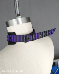 OOAK Bloodlines Choker - Purple Stripe/Brocade - Thumbnail 2