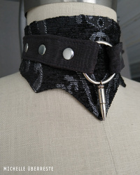 OOAK Bloodlines Choker - Blk/Silver - Thumbnail 5