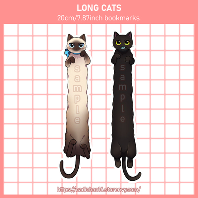 Long Cats bookmarks v.4