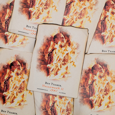 Halloween II Scorched Ben Tramer - Custom Horror Trading Card