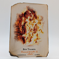 Halloween II Scorched Ben Tramer - Custom Horror Trading Card - Thumbnail 2